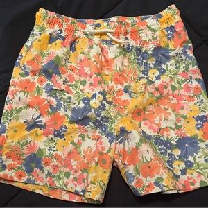 Janie and Jack Floral Print swim trunks size 14
